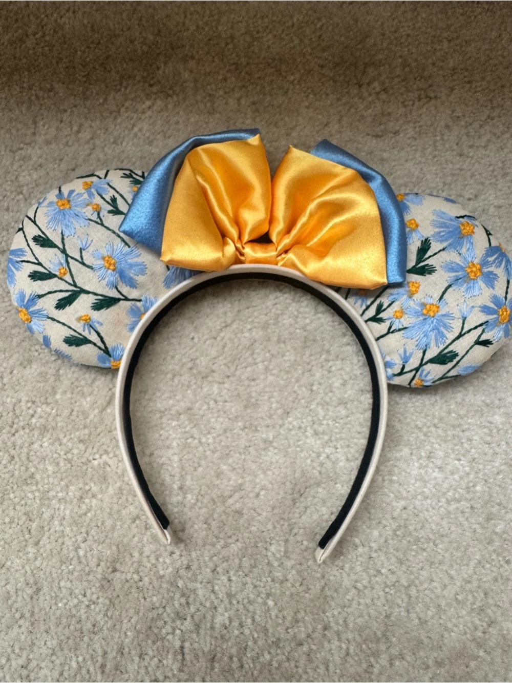 Floral Blue & Yellow Kids Costume Ears Headband